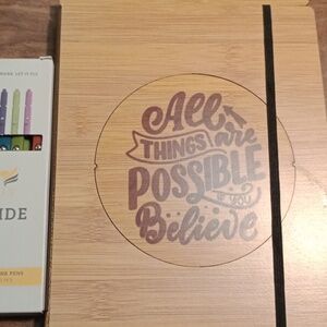 Wooden Journal W/ Pens